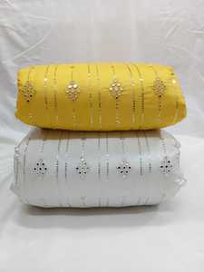 Tissu brodé de sequins lourds aux couleurs vives pour robes, vente en gros, OEM, export, fournisseur textile haut de gamme. - Product Image 4