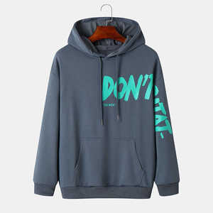 เสื้อฮู้ดดี้ผ้าคุณภาพสูง ทรงโอเวอร์ไซส์ทันสมัย พิมพ์ลายพัฟ ปักลาย ดีทีเอฟ ดีทีจี ประดับด้วยคริสตัล - Product Image 1