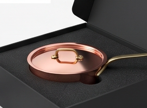Copper Sauce <b>Pan</b> With Lid And Brass <b>Handle</b> Minimalist Design Heat Resistant For Kitchen Use And Gas Use - Product Image 6