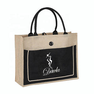Designer Style Jute Beach Tote <b>Bag</b> with Modern Look for Trendy Women Summer Fashion Collection - Product Image 3