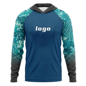 Sudadera con Capucha de Pesca Personalizada con Estampado Americano, Protección UV UPF 50+, de Poliéster, Manga Larga, Transpirable y que Absorbe la Humedad - Product Image 1