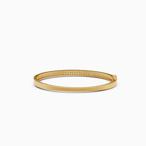 Delicada Pulsera Unisex con Diamante Cultivado en Laboratorio de 0.28 Ct, Diseño Clásico Pavé, Oro Sólido de 9k, Oro Rosa, Regalos para Fiestas y Compromisos - Product Image 5