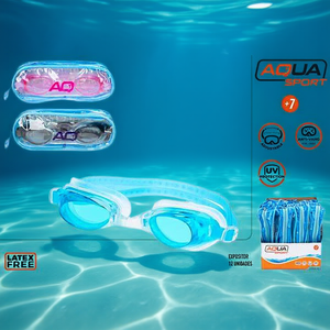 Occhialini da nuoto Aqua Sport per bambini, blu, antiappannamento, protezione UV, senza lattice, taglia S - Product Image 3
