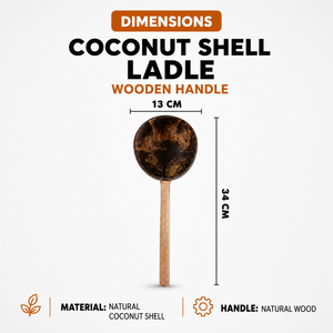 Cuchara de Servir de Madera de Coco Hecha a Mano y Personalizada, Estilo Chino Tradicional, Ecológica, Utensilio para Servir Alimentos - Product Image 5