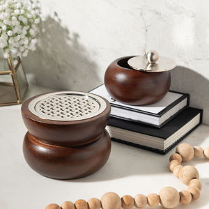 ชุดที่วางธูปไม้สวยงาม พร้อมกระถางสแตนเลส ที่ดักขี้เถ้าแบบมินิมอล  กระปุกเก็บของบนโต๊ะ ของขวัญสำหรับการทำสมาธิ - Product Image 3