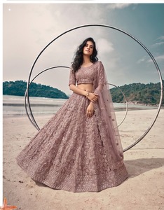 <b>Green</b> <b>Silk</b> Simple Beaded Embroidered Strapless Floor-Length A-Line Lehenga Choli Bridal Wedding Dress Handmade Special Occasion - Product Image 5
