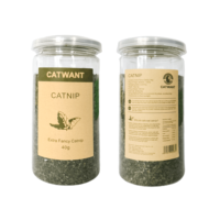 Produits de soins pour animaux : Herbe à chat pure en feuilles concassées, haute puissance, menthe féline en pot pour jouets et dressage de chats, OEM
