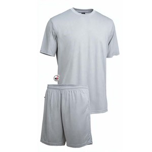 Mens Purple T-Shirt And Shorts <b>Set</b> Solid Color Quick Dry OEM Wholesale Sportswear Casual Wear Summer <b>Knitted</b> Polyester Crew Neck - Product Image 4