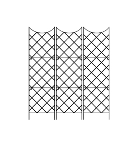 Modern Iron Privacy Screen Panel with Decorative <b>Grid</b> Pattern for Garden Fencing and Plant Support - Product Image 1