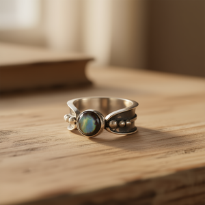 Designer <b>Labradorite</b> <b>Ring</b> 5.7 Grams Elegant Timepiece Accessory - Product Image 3