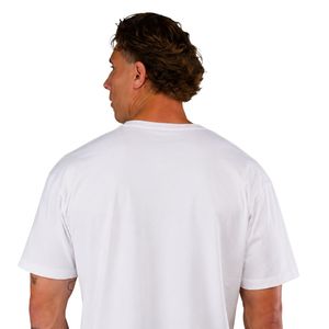 Men's <b>White</b> Oversized Graphic T Shirt Premium Cotton Crew Neck Loose Fit Casual Lifestyle Streetwear Fashion Tee - Product Image 4