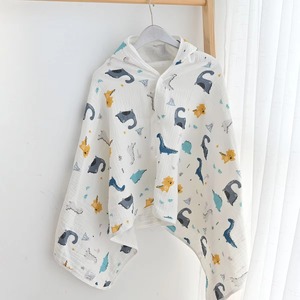 Serviette de bain à capuche pour nouveau-né, motif cactus imprimé, serviette à capuche pour enfants, douce pour la peau - Product Image 2