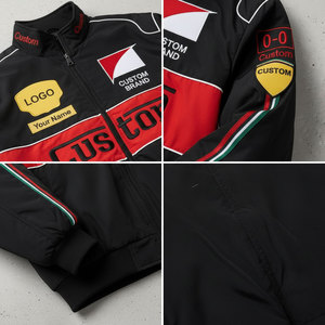 Custom Brand Unisex <b>Racing</b> <b>Jacket</b> Full Sleeve Zip Windproof % Cotton Bomber Track <b>Jacket</b> Anti-UV 160g All Seasons Wear - Product Image 6