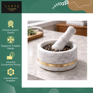 Lot de pots à sel et mortiers traditionnels en marbre naturel, faits à la main, écologiques, légers, blancs et noirs, pour la décoration de la maison et de la cuisine - Product Image 6