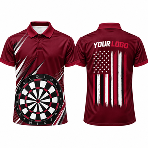 Custom Darts Polo <b>Shirt</b> <b>Men</b>’s Professional Sportswear Sublimation Dartboard Design Short Sleeve Performance Polo <b>Shirt</b> Custom Te - Product Image 3