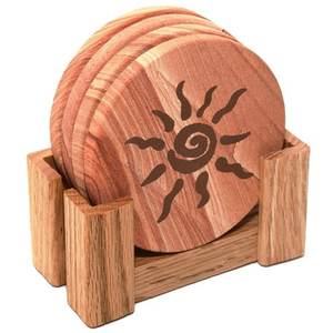Square Wooden Coasters Set With Non Slip Base Modern <b>Table</b> Mats & Pads <b>6</b> Mm Thickness Handmade Eco Friendly Reusable Coaster - Product Image 4