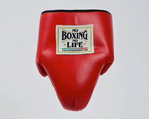 อุปกรณ์ป้องกันอวัยวะเพศชายสำหรับชกมวย PU Boxing Groin Guard อุปกรณ์ป้องกัน PU สำหรับการฝึกซ้อมและการแข่งขัน "No Boxing No Life" - Product Image 3
