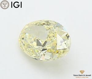 Diamant de laboratoire cultivé CVD de couleur jaune vif fantaisie, clarté VVS2, avec certificat IGI, 1,00 CARAT, taille ovale, pour bague personnalisée de créateur - Product Image 3