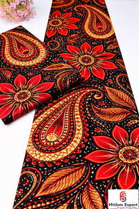 Tela Africana Estampada en Cera de Freetown de Calidad de Exportación, 100% Algodón, para Ropa Tradicional y Decoración - Product Image 2