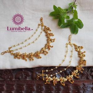 Pearl Earrings with American Diamond - Product Image 1