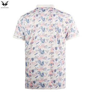 Camisetas Polo para Hombre, Color Rosa Claro y Azul, Manga Corta, Cuello con Botones, Tela Elástica, Camisetas Polo Estampadas para Hombre - Product Image 2