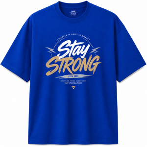 Camiseta de Manga Corta para Hombre, Color Azul Rey, Cuello Redondo, Corte Regular, 100% Algodón, Estampado con Diseño de Personajes, Estilo Casual Ecológico - Product Image 1