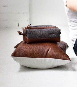 Trousse de Toilette de Voyage en Cuir et Toile avec Fermeture Éclair, Imperméable, Grande Capacité, Durable et Portable - Product Image 2