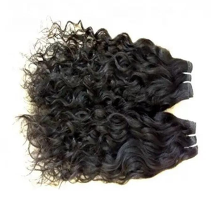 Tissage de cheveux humains bouclés vierges, double trame machine, pointes simple trame, cheveux bouclés indiens, modèle 16 - Product Image 1