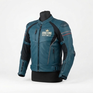 Veste de moto en cuir pour homme, veste de motard de qualité supérieure, vêtements de protection professionnels pour la course - Product Image 4