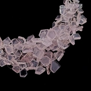 Cuentas de cuarzo rosa natural de forma elegante, cuentas de piedras preciosas lisas para la fabricación de joyería, venta al por mayor, suministro de cuarzo rosa a granel, India. - Product Image 1