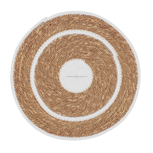 Mantel Individual nórdico Simple de algodón y lino Seagrass, taza tejida a mano, almohadilla gruesa de aislamiento térmico, tipo alfombrilla - Product Image 1