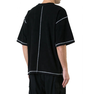 เสื้อยืดแขนสั้นสีเขียวมะกอกสำหรับผู้ชาย ทรงปกติ คอกลม ผ้าเจอร์ซีย์คอตตอนแบบสบายๆ เป็นมิตรกับสิ่งแวดล้อม พิมพ์โลโก้ตามสั่งด้านหน้า - Product Image 5