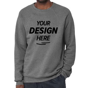 Modèle de sweat-shirt à col rond uni pour homme, à personnaliser avec impression graphique numérique - Product Image 1