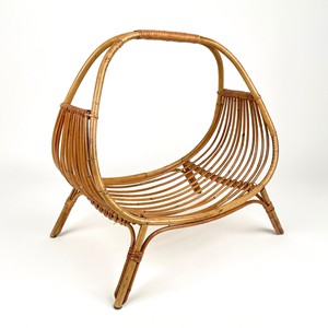 Suministro directo de fábrica, soporte para folletos de ratán natural, expositor para periódicos y revistas - Product Image 1