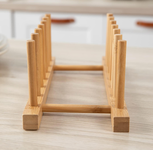 Support à assiettes en bois de qualité supérieure, porte-assiettes décoratif en bois, égouttoir à vaisselle de cuisine et support d'organisation pour assiettes - Product Image 1