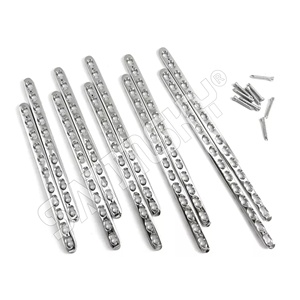 Satinsky Titanium LCP 5.0mm Ensemble de plaques étroites 6 pièces Stabilisation interne chirurgicale vétérinaire Certifié CE Réutilisable - Product Image 4