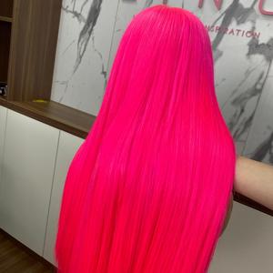 Pelucas delanteras de encaje recto de hueso sedoso de Color rosa claro de pelo crudo vietnamita de doble dibujo con encaje transparente para mujeres negras - Product Image 5