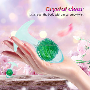 Tappi anale con cristallo all'interno all'ingrosso giocattoli di cristallo di forma di gelato di testa spine per Gay - Product Image 3