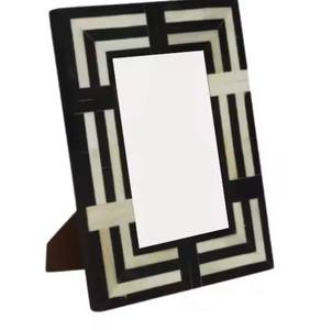 Contemporary Handmade Lightweight Eco-Friendly Bone Inlay <b>Frame</b> Creative Purple Mosaic Design for Stylish Wall Mount Home - Product Image 1