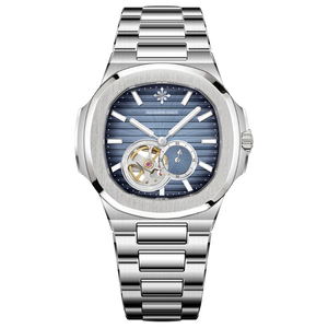 นาฬิกาข้อมือผู้ชายอัตโนมัติ Alexander Ferros รุ่น 6312S/05 สายสแตนเลสสตีล ตัวล็อคแบบผีเสื้อ หน้าปัดแซฟไฟร์ กันน้ำ ขนาด 40 มม. - Product Image 1