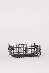 Wire Basket With Wooden Handles For Easy Carrying And Stylish Home <b>Storage</b> Solution With Modern Look - Product Image 3