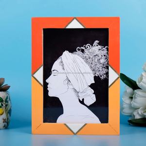 Handmade Hand-painted Resin <b>Photo</b> <b>Frame</b> Decorative Antique Imitation Home Decor for Vanity Desk and New Year - Product Image 2