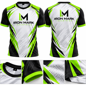 Camiseta Deportiva Personalizada Iron Mark para Hombre, Sublimada, de Poliéster, Transpirable, Manga Corta, Uniforme de Equipo, Servicio OEM, Fusión sin Costuras - Product Image 1