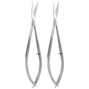 Tijeras de Manicura Curvas de Acero Inoxidable para Diestros, Tijeras de Precisión para Dar Forma a Cejas y Pestañas - Product Image 1