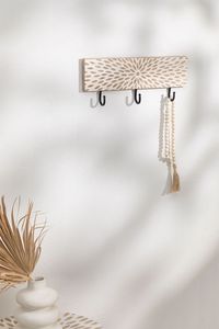 Latest Wooden Wall <b>Shelf</b> <b>Hook</b> Rack Scalloped Design Coat Hanger Entryway Organizer Home Decor Storage <b>Hooks</b> - Product Image 5