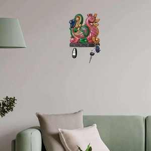 Handcrafted Mango Wood 4-<b>Hook</b> <b>Wall</b> Hanger <b>for</b> Home Entrance Stylish Hallway Living Room Decor Modern Clothing Organizer unique - Product Image 3