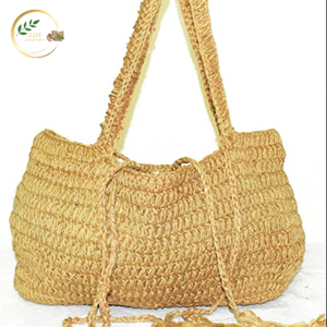 Sac bandoulière en jute naturel, tendance et élégant, pour femmes et filles - Product Image 1