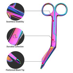 Ciseaux manuels en acier massif durables pour pansements, 14 cm, à pointe arrondie de sécurité, pour plâtre, avec poignée ergonomique, 3 positions de mâchoires, Classe I, tranchants - Product Image 4