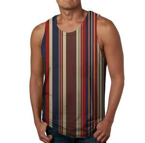 CANBELLO SPORTS <b>Men's</b> Solid Sleeveless Tank Top O-Neck Knitted <b>Stretchy</b> Breathable Casual Fit 100% Polyester Sublimation Print - Product Image 1