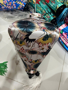 Hoi An Bamboo Silk Lantern 35cm, Custom made, Wedding Patio Decor, home lamp - Product Image 4